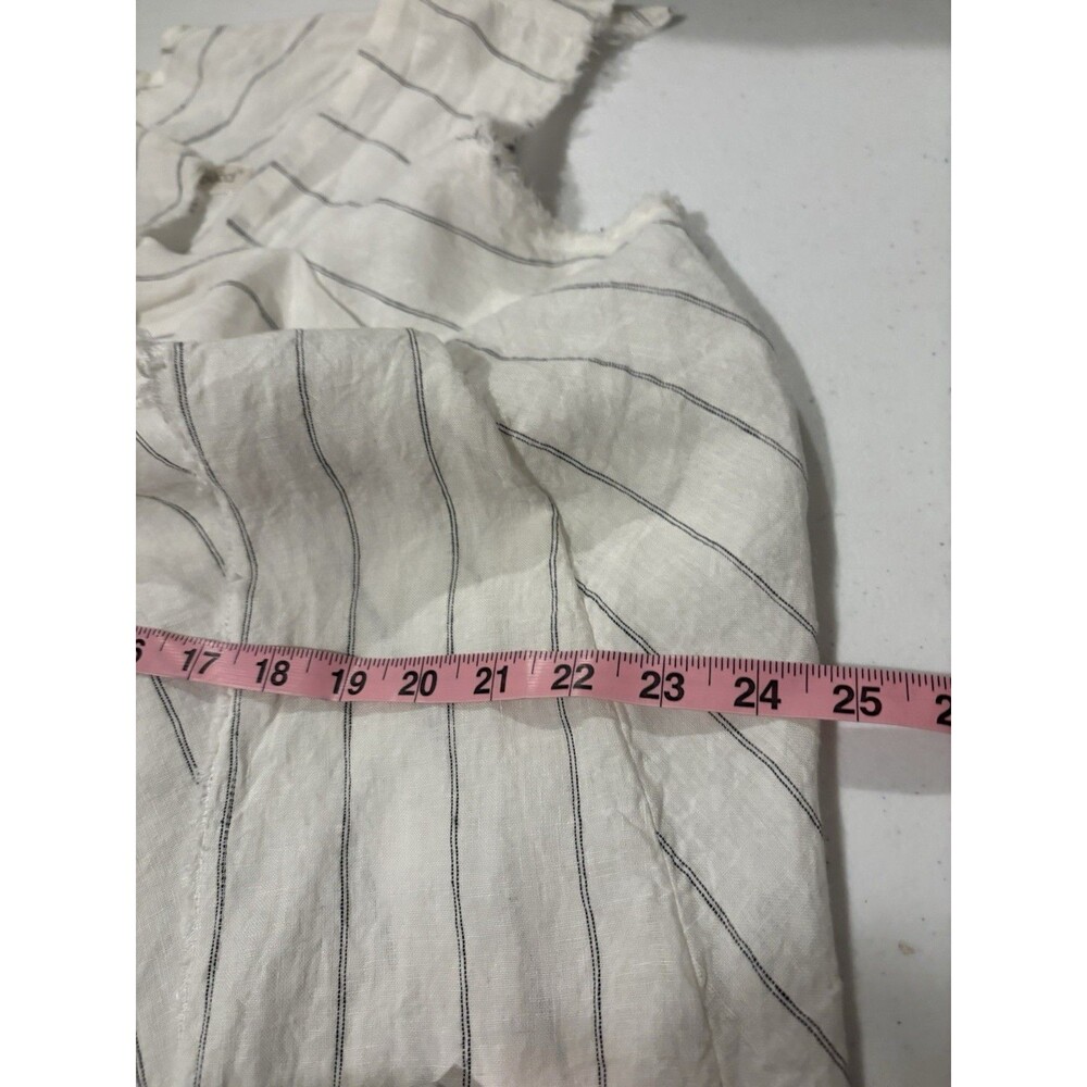 Mara Gibbucci Linen Asymmetrical Oversized Tunic Top Lagenlook Art to Wear sz S - Picture 5 of 16